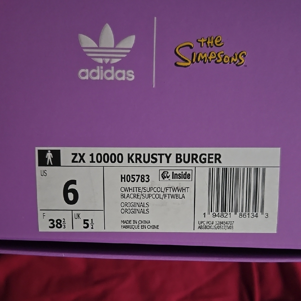 Adidas ZX 10000 Krusty Burger Sneakers